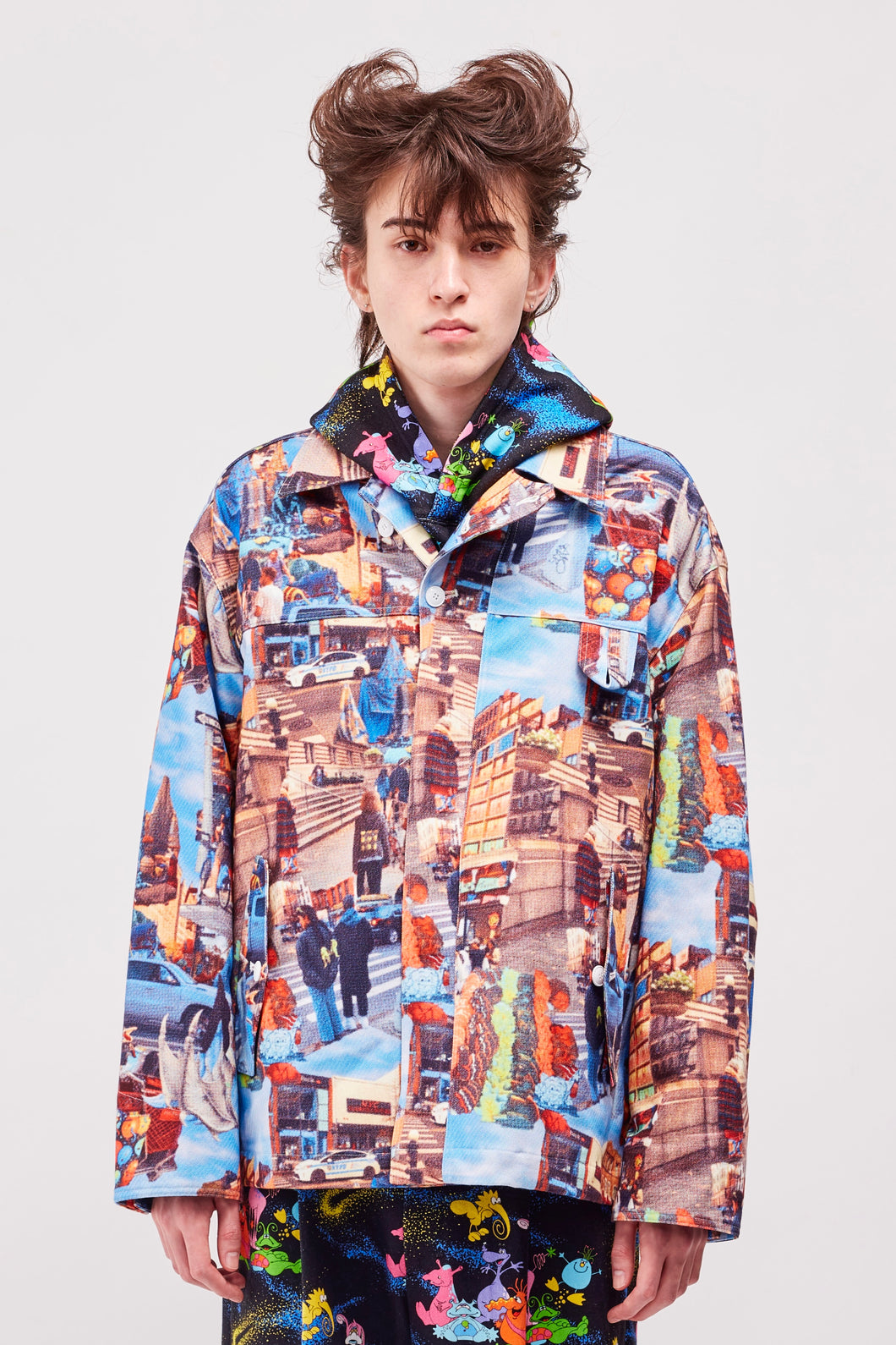 Printed Twill Jacket / NY Street