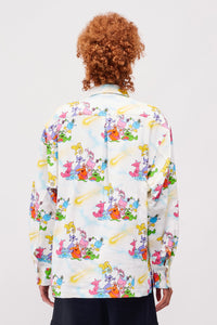 Cotton Printed Shirt / Alien White