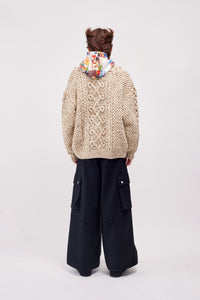 Hand-knitted Cardigan / Multicolor