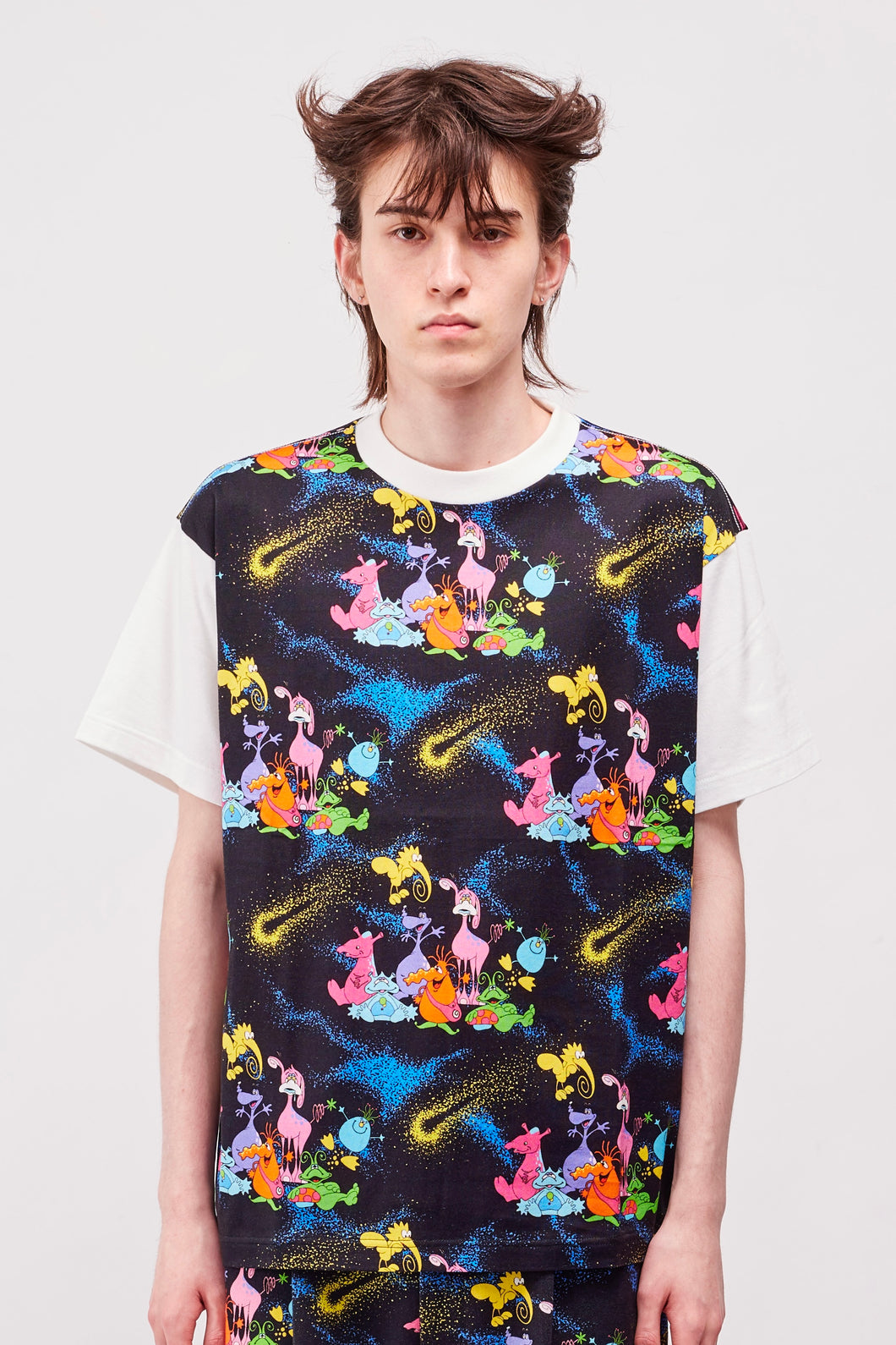 Printed T-shirt / Alien Black