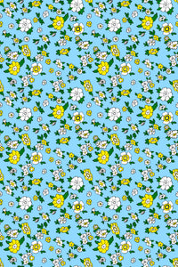 Long Sleeve T-Shirt / Company,Blue Wildflower