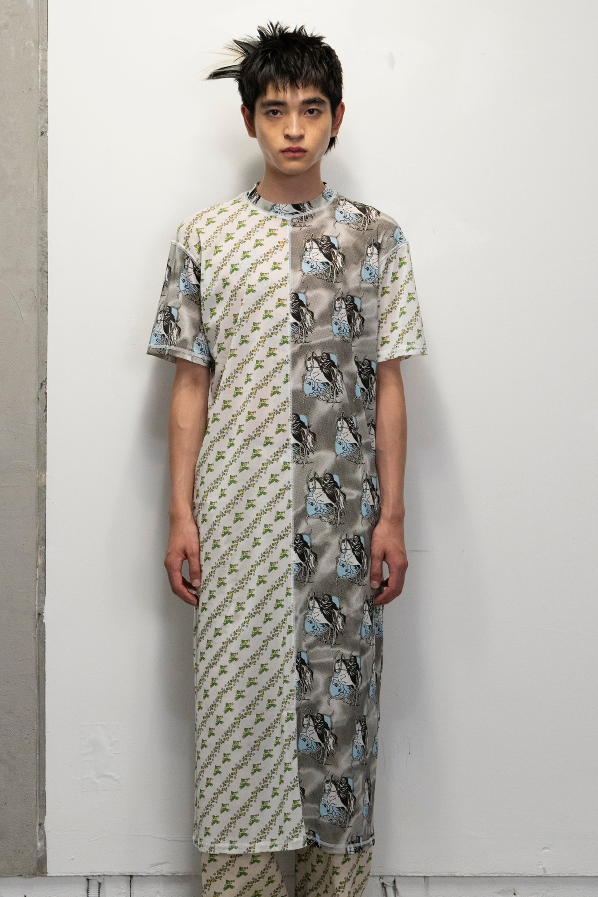 【極美品】wataru tominaga花柄転写ポロシャツ サイズ2 WATARU TOMINAGA ringer T-shirt・garden-2 - tity