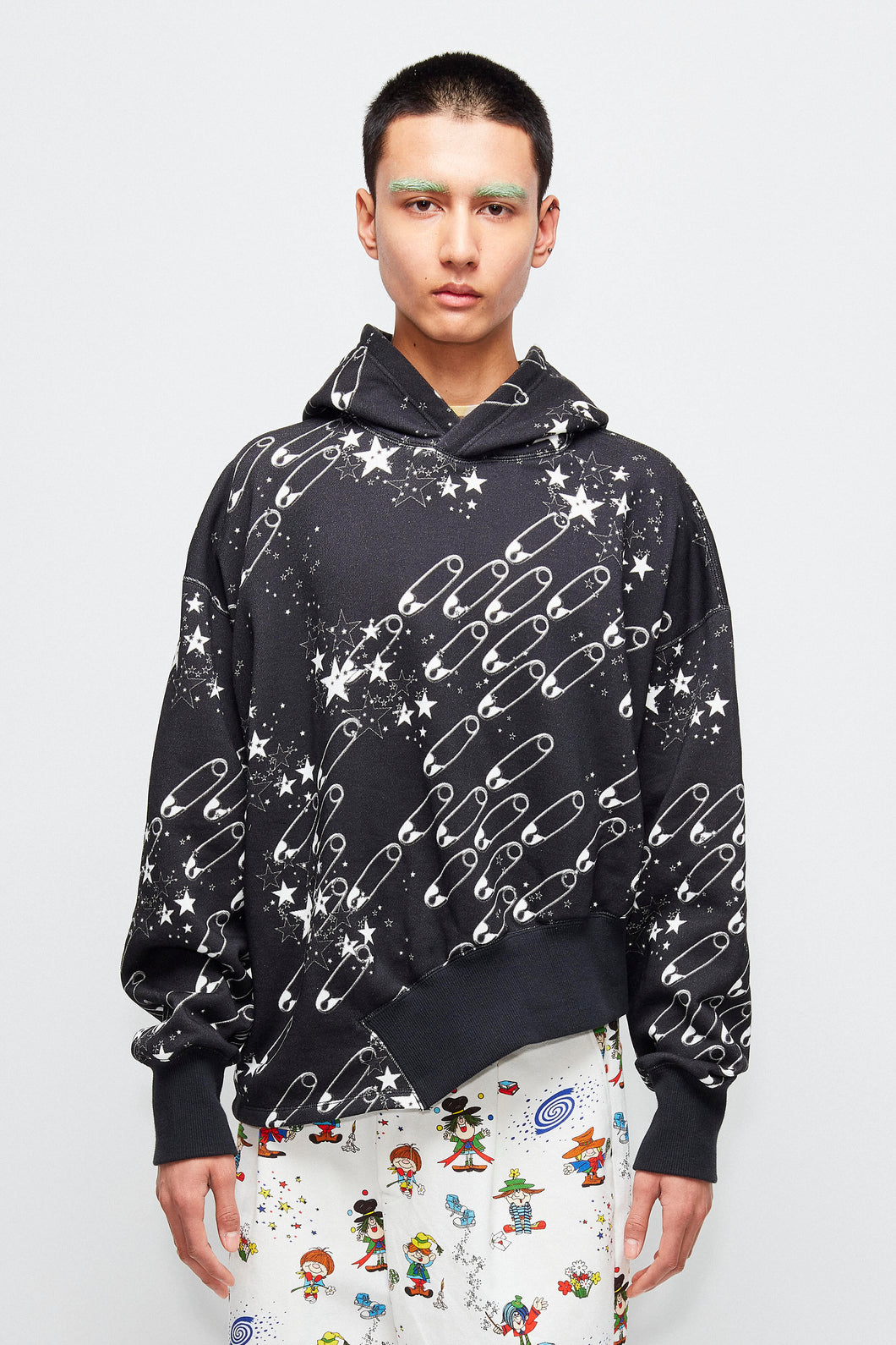 Hooded Sweatshirt / Safety Pin & Star