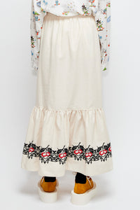 Cherry Embroidered Skirt / Cherry