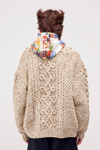 Hand-knitted Cardigan / Multicolor