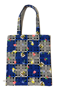 Tote bag (Blue Black Plaid)